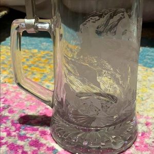 ALWE etched fish glass cup